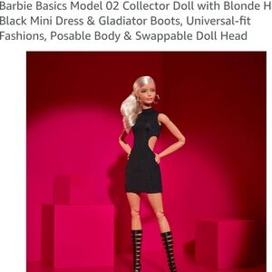 Black Mini Dress Doll with Blonde Hair